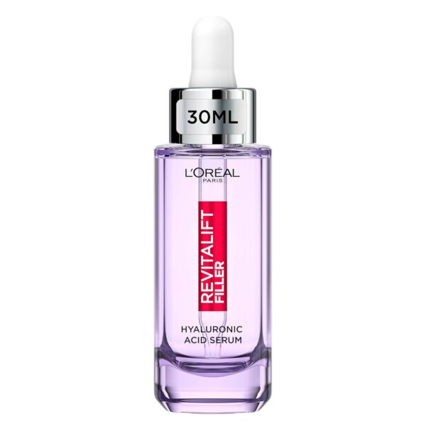 L'Oréal Paris Revitalift Filler Hyaluronic Acid Serum [1.5% Pure Concentrated Micro-Epidermic Hyaluronic Acid], Dropper Serum, Intensely Hydrates & Replumps, Visibly Reduces...