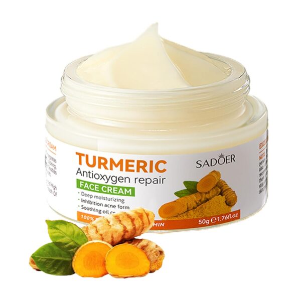 Lustwieta Turmeric Face Cream Face Moisturiser Anti Aging Brightening Face Cream for Radiant&Glowing Skin, Rich Emollient for Dark Spots, Wrinkles, Face Care with Turmeric, Even...