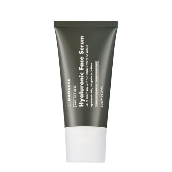 ManCave Hyaluronic Acid and Caffeine Anti-Aging Face Serum 50ml, Formulated to reduce the Appearance of Fatigue and Enhance Damaged Skin with Caffeine and Glycogen, Vegan...