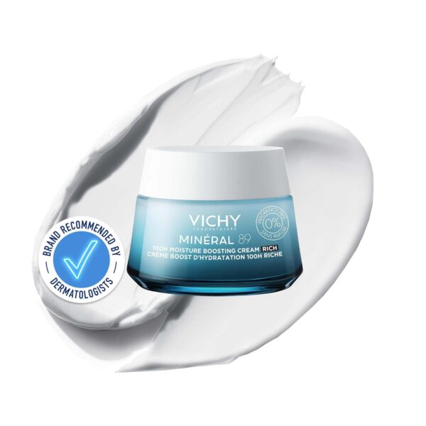 Vichy Minéral 89 100H Moisture Boosting Rich Cream With Hyaluronic Acid for Dry to Very Dry Skin 50ml
